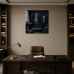 Premium Wall Art Kare Html Edition – NM3-BLK-MT-S-005 displayed in a contemporary gallery-inspired room