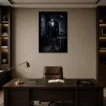 Premium Wall Art Dikey Html Edition – NM3-BLK-MT-V-001 displayed in a contemporary gallery-inspired room
