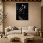 Premium Wall Art Dikey Html Edition – NM3-BLK-MT-V-004 presented in a sophisticated home setting
