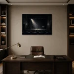 Premium Wall Art Yatay Html Edition – NM3-BLK-NT-H-001 displayed in a contemporary gallery-inspired room