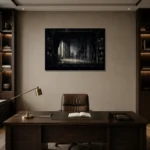 Premium Wall Art Yatay Html Edition – NM3-BLK-NT-H-002 displayed in a contemporary gallery-inspired room