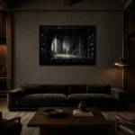 Premium Wall Art Yatay Html Edition – NM3-BLK-NT-H-002 shown in a warm modern interior