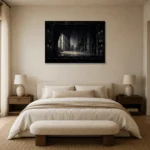 Premium Wall Art Yatay Html Edition – NM3-BLK-NT-H-002 showcased in an elegant minimalist interior