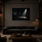 Premium Wall Art Yatay Html Edition – NM3-BLK-NT-H-003 shown in a warm modern interior