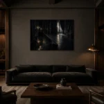 Premium Wall Art Yatay Html Edition – NM3-BLK-NT-H-004 shown in a warm modern interior