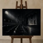 Premium Wall Art Yatay Html Edition – NM3-BLK-NT-H-005 displayed on a studio easel