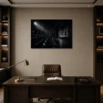Premium Wall Art Yatay Html Edition – NM3-BLK-NT-H-005 displayed in a contemporary gallery-inspired room
