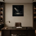 Premium Wall Art Kare Html Edition – NM3-BLK-NT-S-001 displayed in a contemporary gallery-inspired room