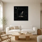 Premium Wall Art Kare Html Edition – NM3-BLK-NT-S-003 styled in a refined neutral interior