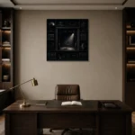 Premium Wall Art Kare Html Edition – NM3-BLK-NT-S-003 displayed in a contemporary gallery-inspired room