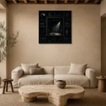 Premium Wall Art Kare Html Edition – NM3-BLK-NT-S-003 presented in a sophisticated home setting