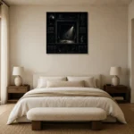 Premium Wall Art Kare Html Edition – NM3-BLK-NT-S-003 showcased in an elegant minimalist interior