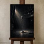 Premium Wall Art Dikey Html Edition – NM3-BLK-NT-V-001 displayed on a studio easel