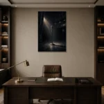 Premium Wall Art Dikey Html Edition – NM3-BLK-NT-V-001 displayed in a contemporary gallery-inspired room