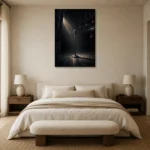 Premium Wall Art Dikey Html Edition – NM3-BLK-NT-V-001 showcased in an elegant minimalist interior