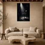 Premium Wall Art Dikey Html Edition – NM3-BLK-NT-V-003 presented in a sophisticated home setting
