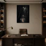 Premium Wall Art Dikey Html Edition – NM3-BLK-NT-V-004 displayed in a contemporary gallery-inspired room