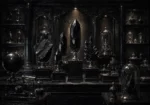 Obsidian Salon Collection Of Black Mineral Forms Black Living Room Wall Art