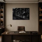 Premium Wall Art Yatay Html Edition – NM3-BLK-OC-H-004 displayed in a contemporary gallery-inspired room