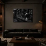 Premium Wall Art Yatay Html Edition – NM3-BLK-OC-H-004 shown in a warm modern interior