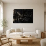Premium Wall Art Yatay Html Edition – NM3-BLK-OC-H-005 styled in a refined neutral interior