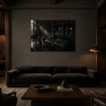 Premium Wall Art Yatay Html Edition – NM3-BLK-OC-H-005 shown in a warm modern interior