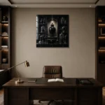 Premium Wall Art Kare Html Edition – NM3-BLK-OC-S-001 displayed in a contemporary gallery-inspired room