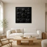 Premium Wall Art Kare Html Edition – NM3-BLK-OC-S-002 styled in a refined neutral interior
