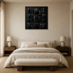 Premium Wall Art Kare Html Edition – NM3-BLK-OC-S-002 showcased in an elegant minimalist interior