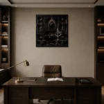 Premium Wall Art Kare Html Edition – NM3-BLK-OC-S-003 displayed in a contemporary gallery-inspired room