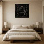 Premium Wall Art Kare Html Edition – NM3-BLK-OC-S-003 showcased in an elegant minimalist interior