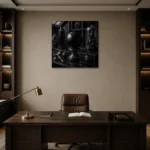Premium Wall Art Kare Html Edition – NM3-BLK-OC-S-004 displayed in a contemporary gallery-inspired room