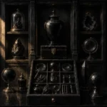 Obsidian Constellation Cabinet Drawer Of Dark Artifacts And Lenses Black Living Room Wall Art