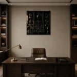 Premium Wall Art Kare Html Edition – NM3-BLK-OC-S-005 displayed in a contemporary gallery-inspired room