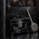 Obsidian Reliquary Lacquer Box Black Entryway Wall Art