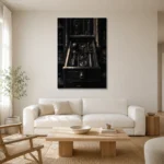 Premium Wall Art Dikey Html Edition – NM3-BLK-OC-V-005 styled in a refined neutral interior