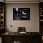 Premium Wall Art Yatay Html Edition – NM3-BLK-SH-H-001 displayed in a contemporary gallery-inspired room