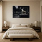 Premium Wall Art Yatay Html Edition – NM3-BLK-SH-H-001 showcased in an elegant minimalist interior