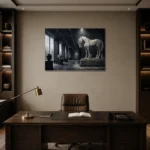 Premium Wall Art Yatay Html Edition – NM3-BLK-SH-H-003 displayed in a contemporary gallery-inspired room
