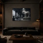 Premium Wall Art Yatay Html Edition – NM3-BLK-SH-H-003 shown in a warm modern interior