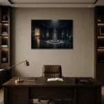 Premium Wall Art Yatay Html Edition – NM3-BLK-SH-H-005 displayed in a contemporary gallery-inspired room