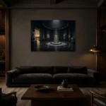 Premium Wall Art Yatay Html Edition – NM3-BLK-SH-H-005 shown in a warm modern interior