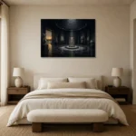 Premium Wall Art Yatay Html Edition – NM3-BLK-SH-H-005 showcased in an elegant minimalist interior