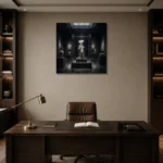 Premium Wall Art Kare Html Edition – NM3-BLK-SH-S-001 displayed in a contemporary gallery-inspired room