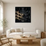 Premium Wall Art Kare Html Edition – NM3-BLK-SH-S-002 styled in a refined neutral interior