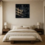Premium Wall Art Kare Html Edition – NM3-BLK-SH-S-002 showcased in an elegant minimalist interior