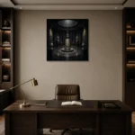 Premium Wall Art Kare Html Edition – NM3-BLK-SH-S-005 displayed in a contemporary gallery-inspired room