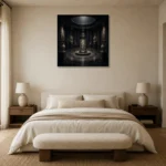 Premium Wall Art Kare Html Edition – NM3-BLK-SH-S-005 showcased in an elegant minimalist interior