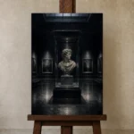 Premium Wall Art Dikey Html Edition – NM3-BLK-SH-V-001 displayed on a studio easel