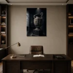Premium Wall Art Dikey Html Edition – NM3-BLK-SH-V-003 displayed in a contemporary gallery-inspired room